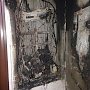 В Керчи в одном из домов на Вокзальном шоссе горела щитовая шахта