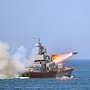 Ракетные корабли и катера Черноморского флота во время учений поразили морскую мишень крылатыми ракетами