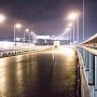 Тестовую проверку наружного освещения выполнили на Крымском мосту