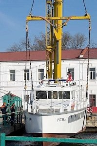 В Керчи спустили на воду катер «Дмитрий Михайлик»