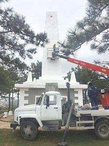 Памятник на высоте Горной готов к Дню Победы