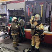 Крымские спасатели провели пожарно-тактическое занятия в г. Феодосия