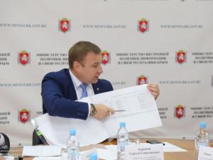Сергей Зырянов провел совещание в режиме видеоконференцсвязи по вопросам общественно-политической ситуации и реализации внутренней политики в Крыму