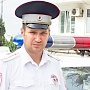 В Севастополе внимательный инспектор ДПС предотвратил ДТП, остановив на ходу неуправляемый автобус