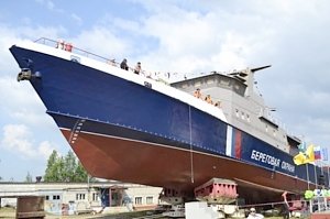 В Ярославле спустили на воду пограничный корабль «Балаклава»