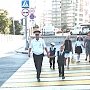 Первого сентября личный состав ГИБДД Севастополя принял участие в городской акции «Юный пешеход»
