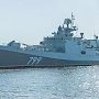 Фрегат Черноморского флота «Адмирал Макаров» готовится к празднованию нового года в Средиземном море