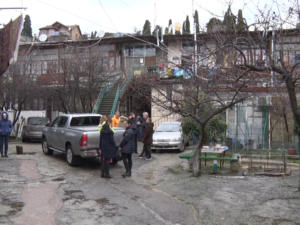 Началась расчистка места обрушения подпорной стены в переулке Ломоносова в Ялте