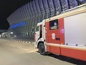 Крымские спасатели провели учения по ликвидации условной чрезвычайной ситуации в «Международном аэропорту «Симферополь»