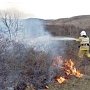 За прошедшие сутки крымские пожарные ликвидировали 9 пожаров, связанных с возгоранием сухой растительности, — МЧС