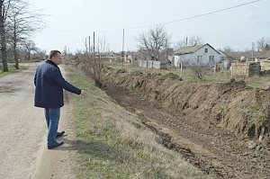 В МЧС Крыма ведётся работа по недопущению повторения подтоплений в с. Степное Ленинского района