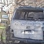 В Феодосии в результате пожара сгорел автомобиль и крыша гаража
