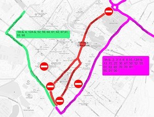 В Симферополе представили схему движения транспорта 1 мая