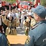 Крымские спасатели провели огнеборцы состязания в Гагаринском парке