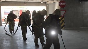В Севастополе провели пожарно-тактические занятия в одной из подземных парковок автотранспорта