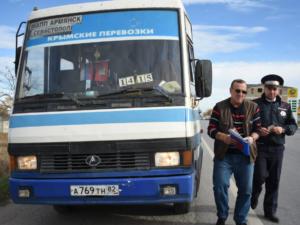 Минтранс Крыма проверил соблюдение маршрутов перевозчиками в Ленинском районе