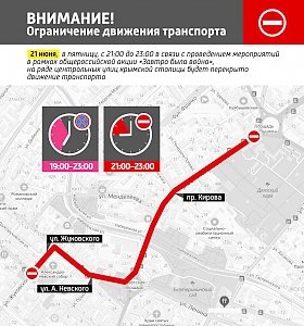 В пятницу вечером на два часа перекроют движение в центре крымской столицы