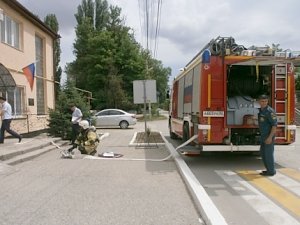 Пожарно-тактическое занятие на территории Нижегородского ОМВД