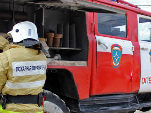 На Тарханкуте сотрудники МЧС ликвидировали пожар рядом с частным домом
