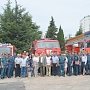 Сотрудники 6-й пожарно-спасательной части приняли поздравления с 60-летием пожарной охраны Гагаринского района