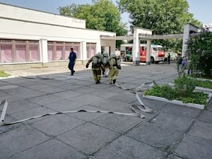 В Красногвардейской школе проведены пожарно-тактические учения