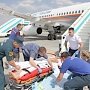 Самолет МЧС России осуществляет санитарную эвакуацию тяжелобольного из Крыма в Санкт- Петербург