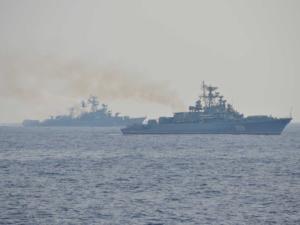 Экипажи кораблей ЧФ проводят учение в морских полигонах Чёрного моря