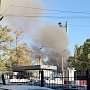 В Симферополе горит бывший стадион «Локомотив»