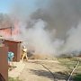 Крымские пожарные тушили баню в Симферопольском районе