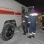Крымские спасатели дважды вчера эвакуировали туристов из снежных заносов