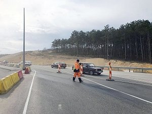 На трассе Таврида в районе строящейся развязки у поселка Зуя изменилась схема движения