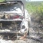 В Крыму загоревшийся автомобиль стал причиной лесного пожара