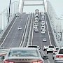 Число автомобилей на Крымском мосту достигло прошлогоднего уровня