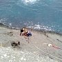 Турист упал со скалы в бухту Аю-Дага
