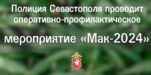 В Севастополе полиция проводит первый этап оперативно-профилактического мероприятия «Мак – 2024»